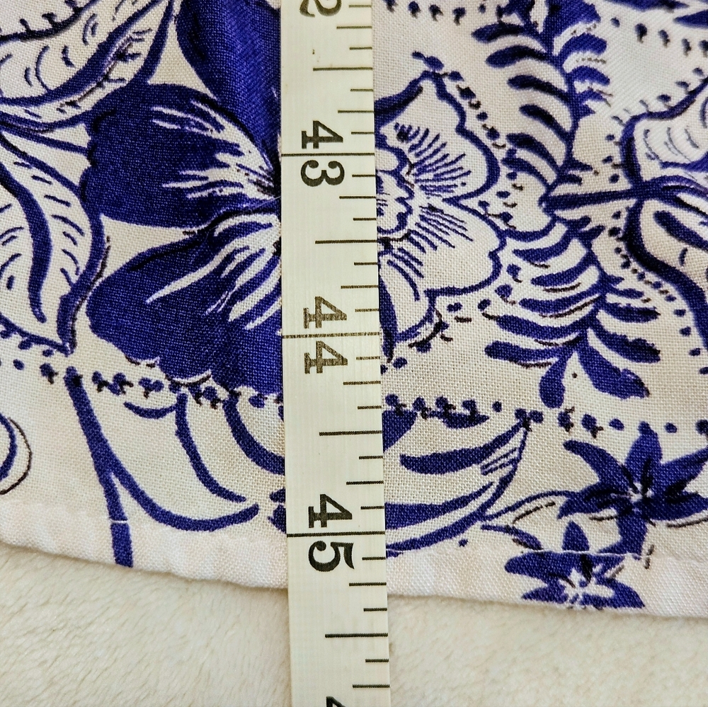 Angie Boho Blue and White Spaghetti Strap Smocked Maxi Dress Size L - Picture 7 of 9